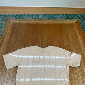 striped beige cropped top